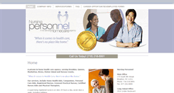 Desktop Screenshot of nursingpersonnelhomecare.com